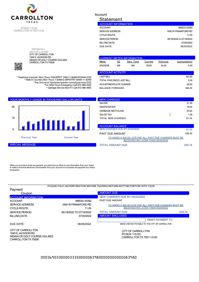 Minol USA business utility bill 